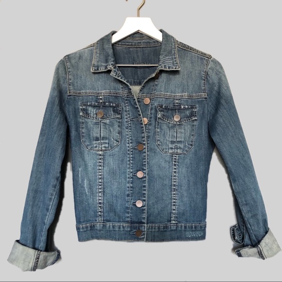 Kut from the Kloth Distressed Jean Jacket - Picture 4 of 8